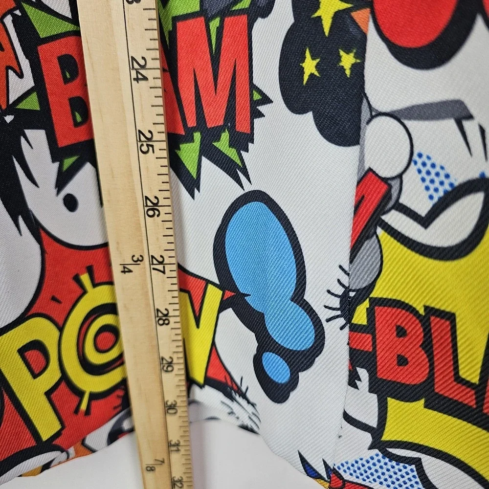 Comic Book Strip Suit Jacket Spirt Halloween Costume POW Zap Bang Boom 38 Medium